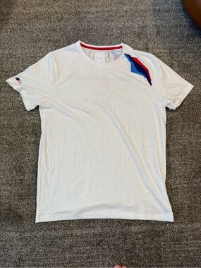 BMW Motorrad Motorsport T-Shirt White Men's XL M Graphic Tee Made in Portugal
